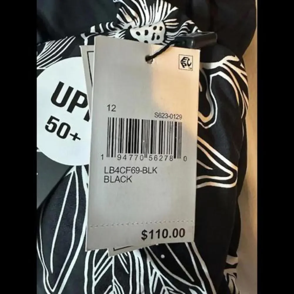 NWT La Blanca Tankini Swimsuit Top, Black//Shadow Floral, SIZE 12 - Picture 4 of 5